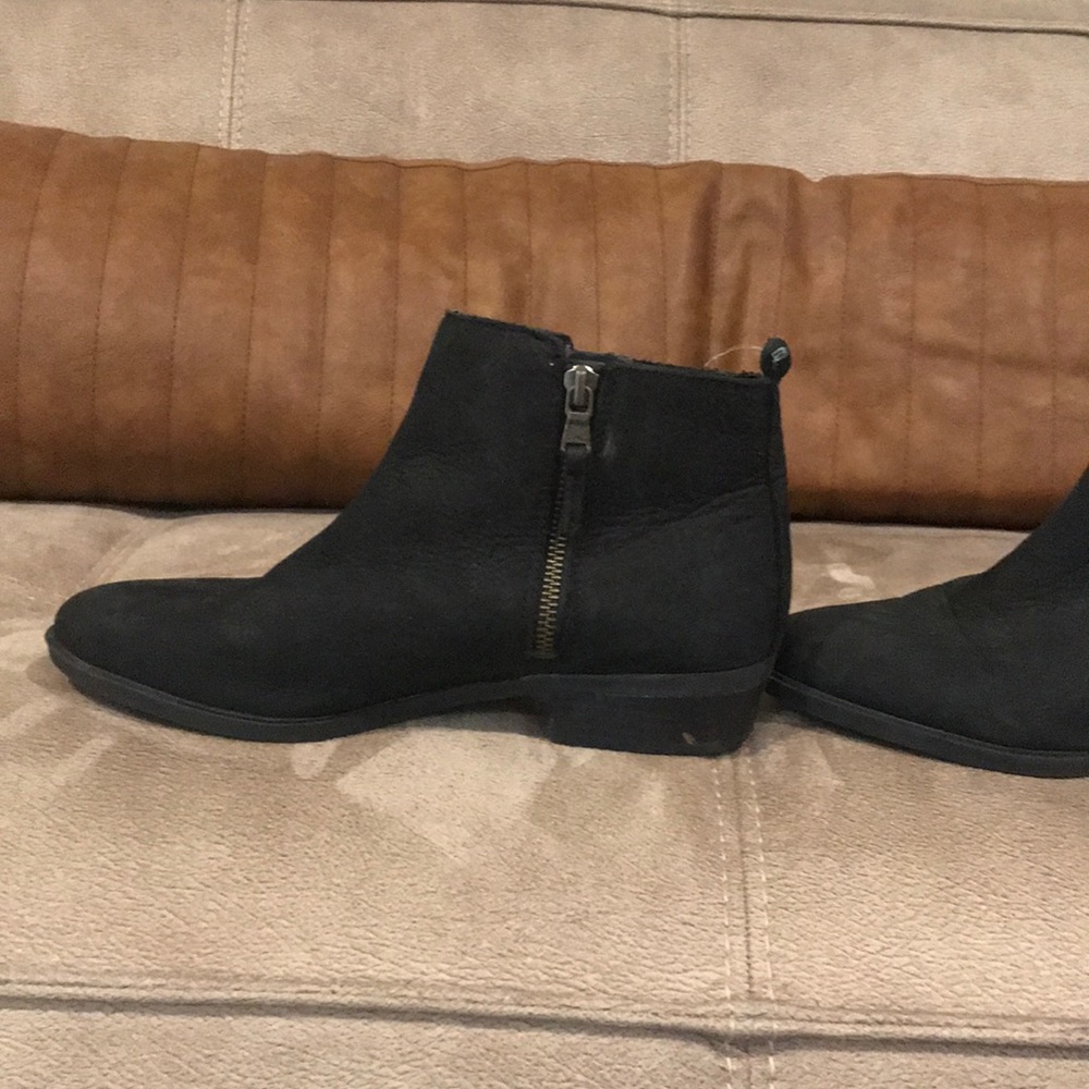 Ralph Lauren black suede look booties. Gently worn